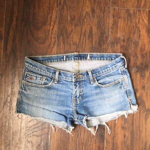 Y2K Hollister Micro Mini Baddie Hot Pants Low Rise Jeans Denim Booty Shorts 2000